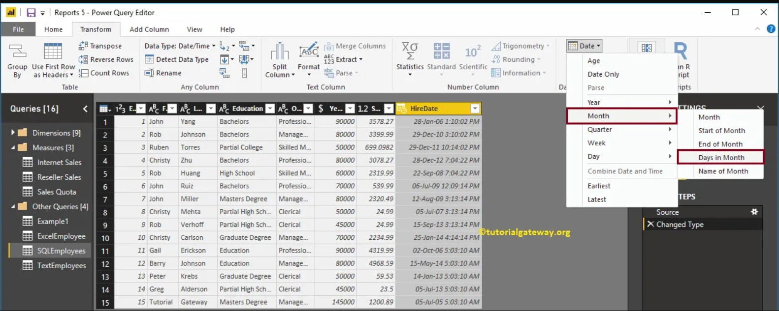 Power BI Date Format - Seggregating via Month